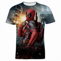 Miniso 2024 New Summer T Shirt For Men Hero Deadpool 3D Printed Women's Clothing Cool Short Sleeve Children Tee Shirts 1