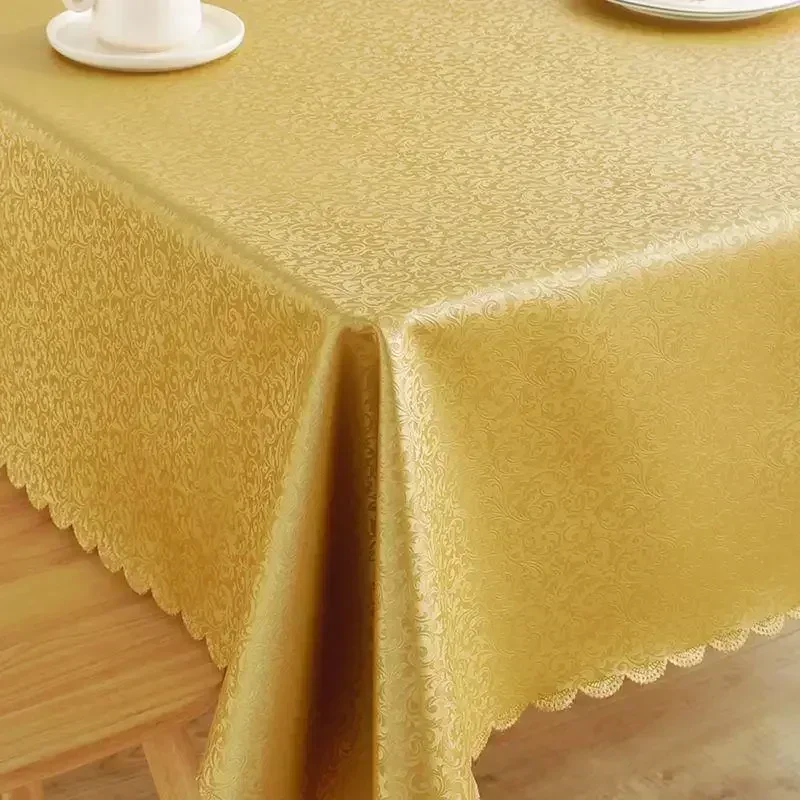 

2024 Household waterproof, scald resistant, oil resistant, and washable tablecloth rectangular