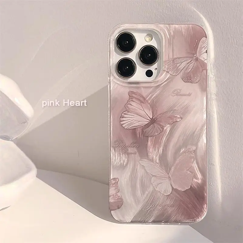 Laser Blue Butterfly Hang Strap Fashion Case