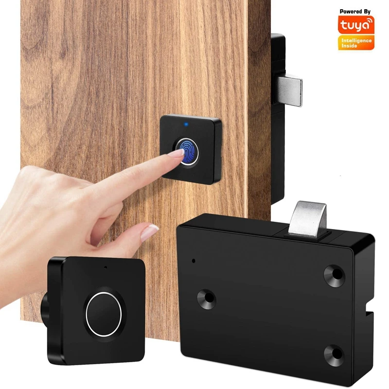 Tuya Bluetooth APP Drawer Cabinet Lock Fingerprint Digital File Letter Keyless Biometric Furniture Electronic Smart Wooden Lock