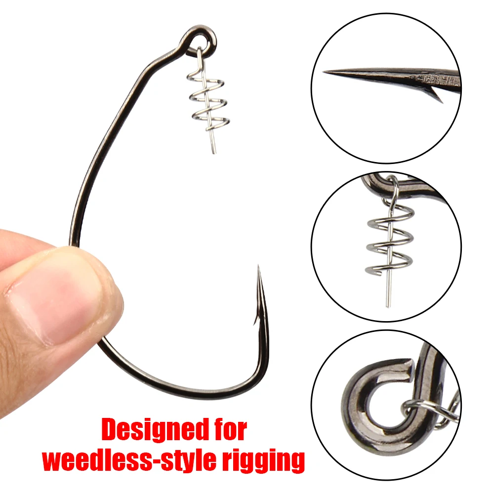 Spinpoler Unweighted Swimbait Fishing Hooks Twist Lock 5/0 7/0 10/0  3X-Strong Forged Shank For Saltwater Freshwater Bass Trout