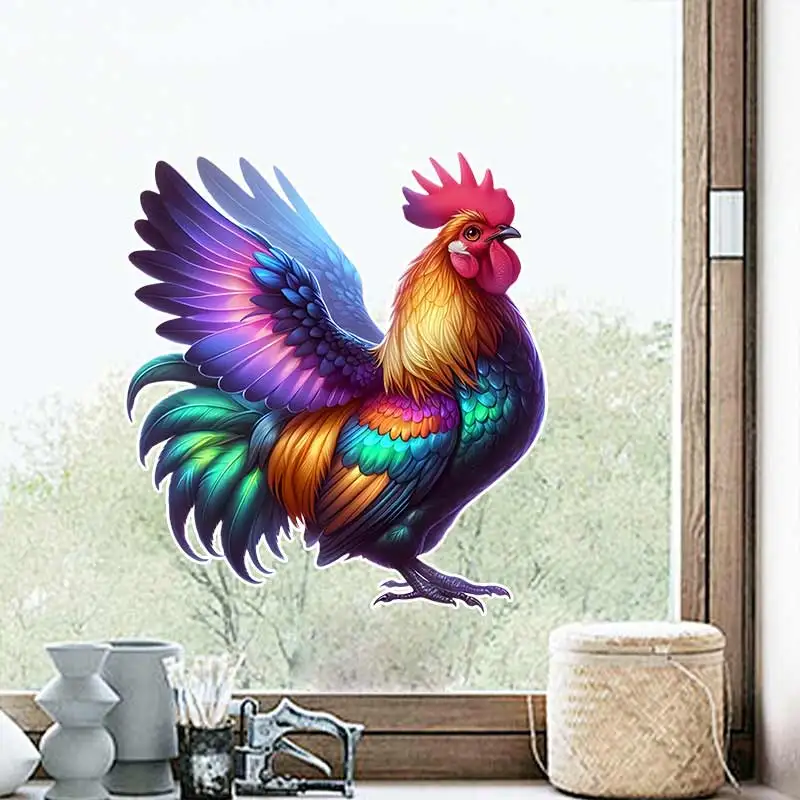 Wall Stickers Wall Sticker Home Decoration Accessories Colorful Big Rooster Farm Kitchen Dining Room Living Room Cabinet Refrigerator