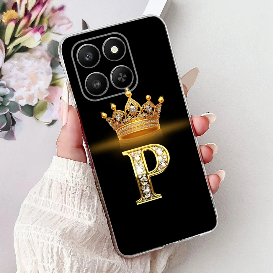 Enhanced Soft Silicone Phone Case with Crown Letters Design