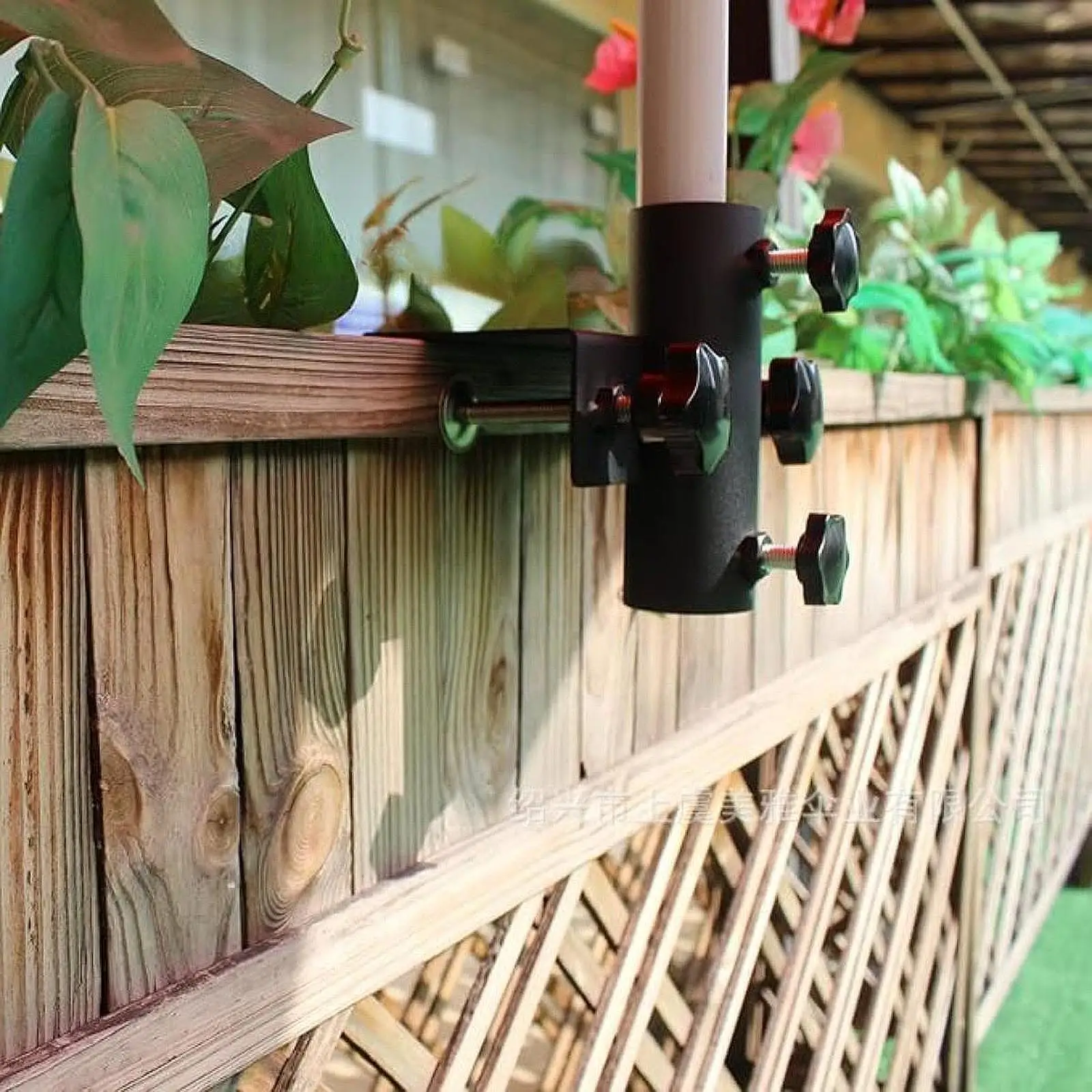 Patio Umbrella Holder Easy to Install Fixed Clip for Garden Fence Balcony