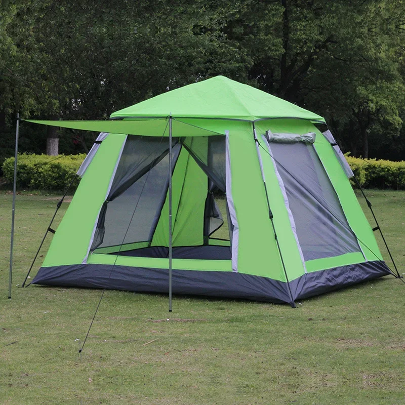 

4-5 People Automatic Spring Quick-opening Tent New Large Space Thickening Rainstorm Outdoor Camping Camping Tent Home