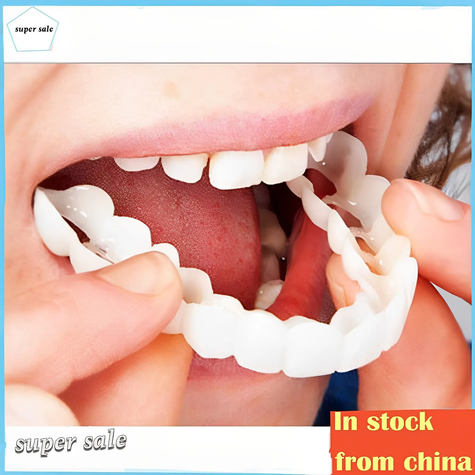 Juego de dientes postizos dentales temporales, carillas de sonrisa  perfecta, ajuste flexible, 3 tonos - AliExpress