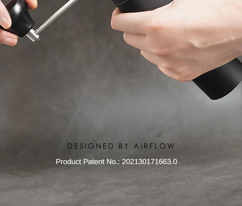 Se8c3ba7a618f4e4fae0016913780c847s AIRFLOW Manual Coffee Grinder CNC Stainless Steel Double point central shaft fixed 5core/7core Hand Burr Coffee Bean Grinding