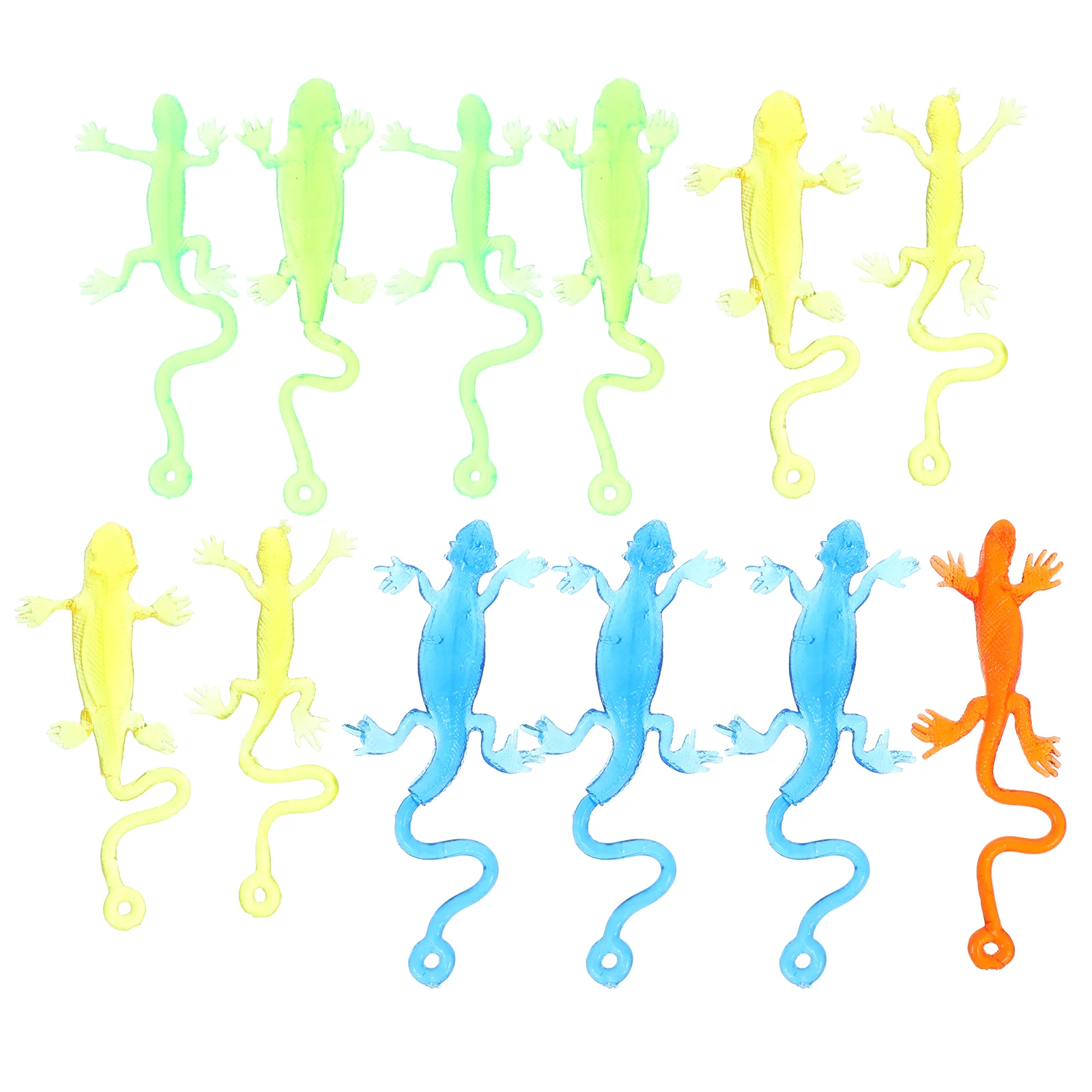 

12 Pcs Sticky Lizard Toy Anxiety Reliever Playthings Vent Halloween Toys Crawl Children Tpr Strange Birthday Gift