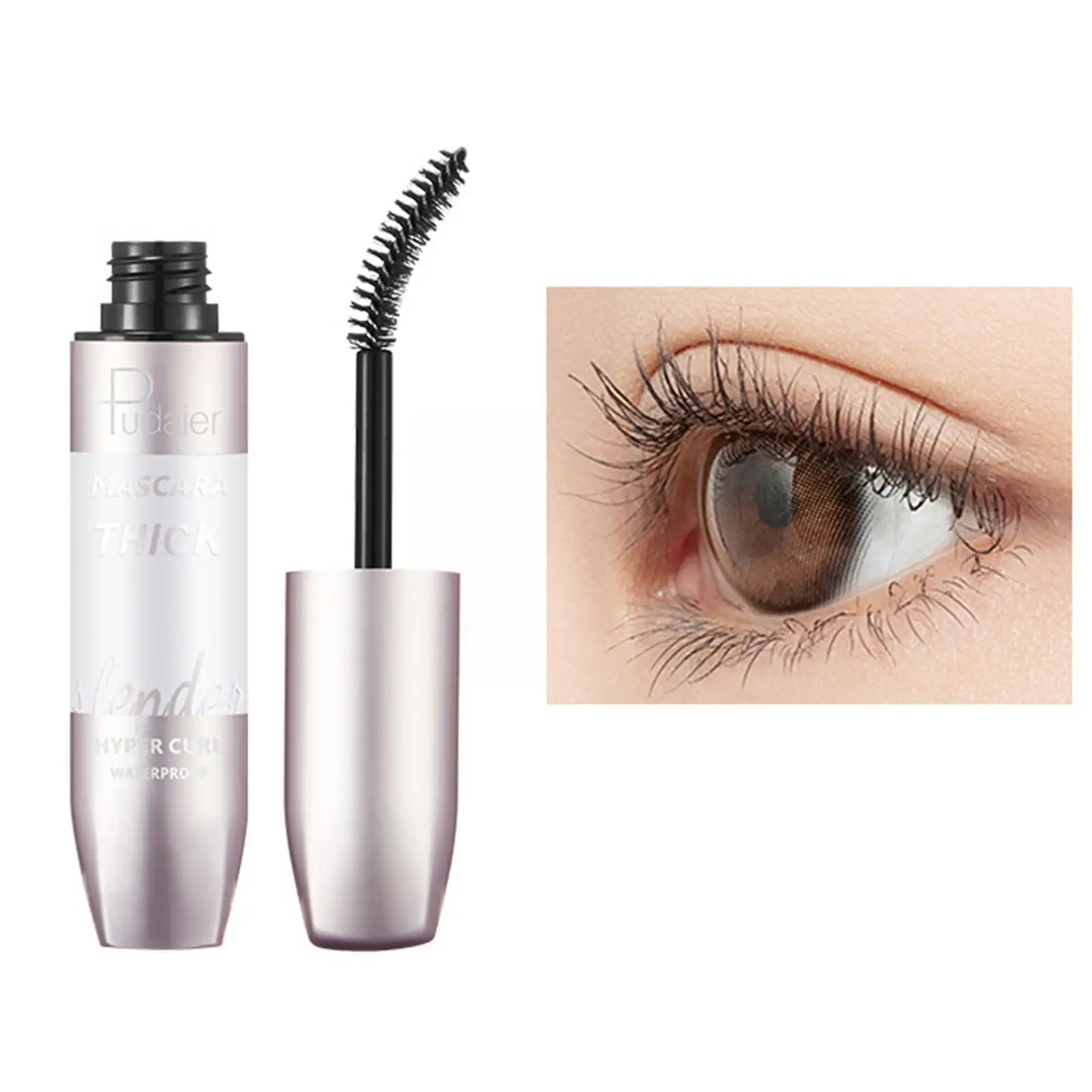 

Sdotter 4D Fiber Curl Mascara Brown Long Lasting Waterproof Eyelash Quick-drying Makeup Curl Brush Up Silicone Rimel Mascara G8F
