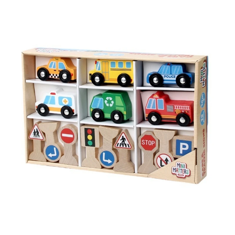 

Sign Wooden Vehicle Intelligence Educational Toy For Preschool Kids Y55B