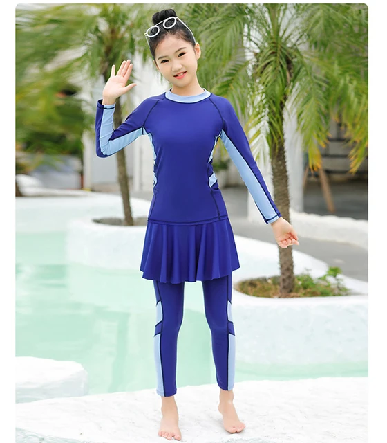 Set Nuoto Islamico Costume Da Bagno Musulmano Set Pezzi Con