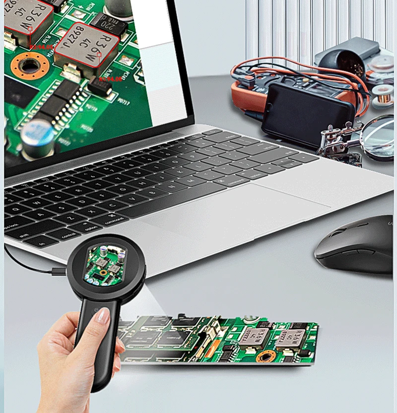 Digital microscope, handheld high-definition electronic magnifying glass for ide