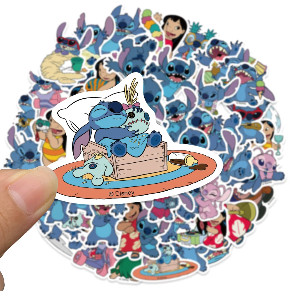 

10/30/50pcs Disney Cute Cartoon Lilo Stitch Stickers Anime Diary Laptop Skateboard Kawaii Graffiti Decals Fun Classic Kids Toy