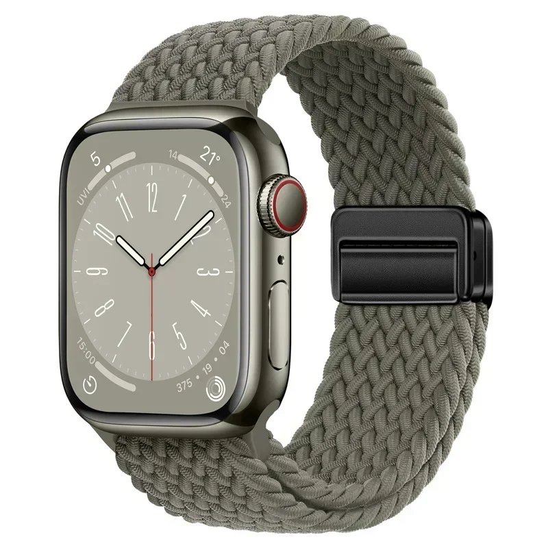 Nylon Braided Loop Strap with Metal Magnetic Closure