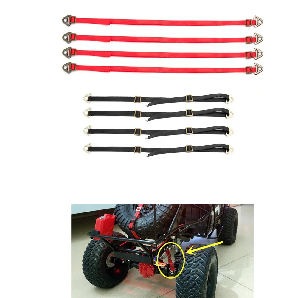 

4pcs Suspension Limiter Straps Shock Protective Rope For 1/7 1/10 Short Couse Truck UDR 90048/90018/90053 / RR10 CAPO ace 1