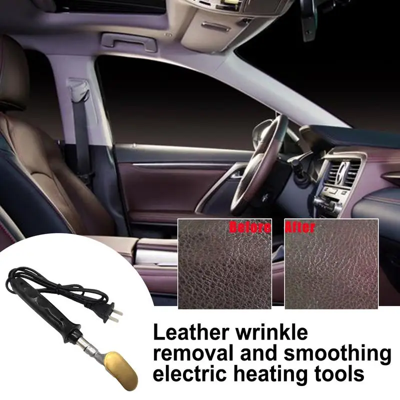 Mini Iron for Leather Repair | Leveling Remover Leather Iron | Electric Heating Car Tools Leather Flattening Heat Transfer Iron