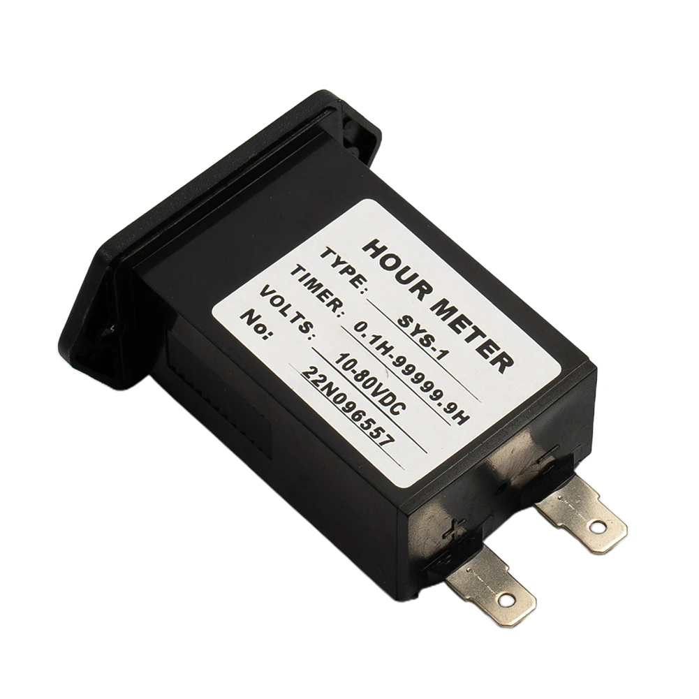 

HM002 Mechanical Hour Meter 6V-80V DC Black ABS Car Hour Meter Automobile Decoration Accessories Car Timer Gauge