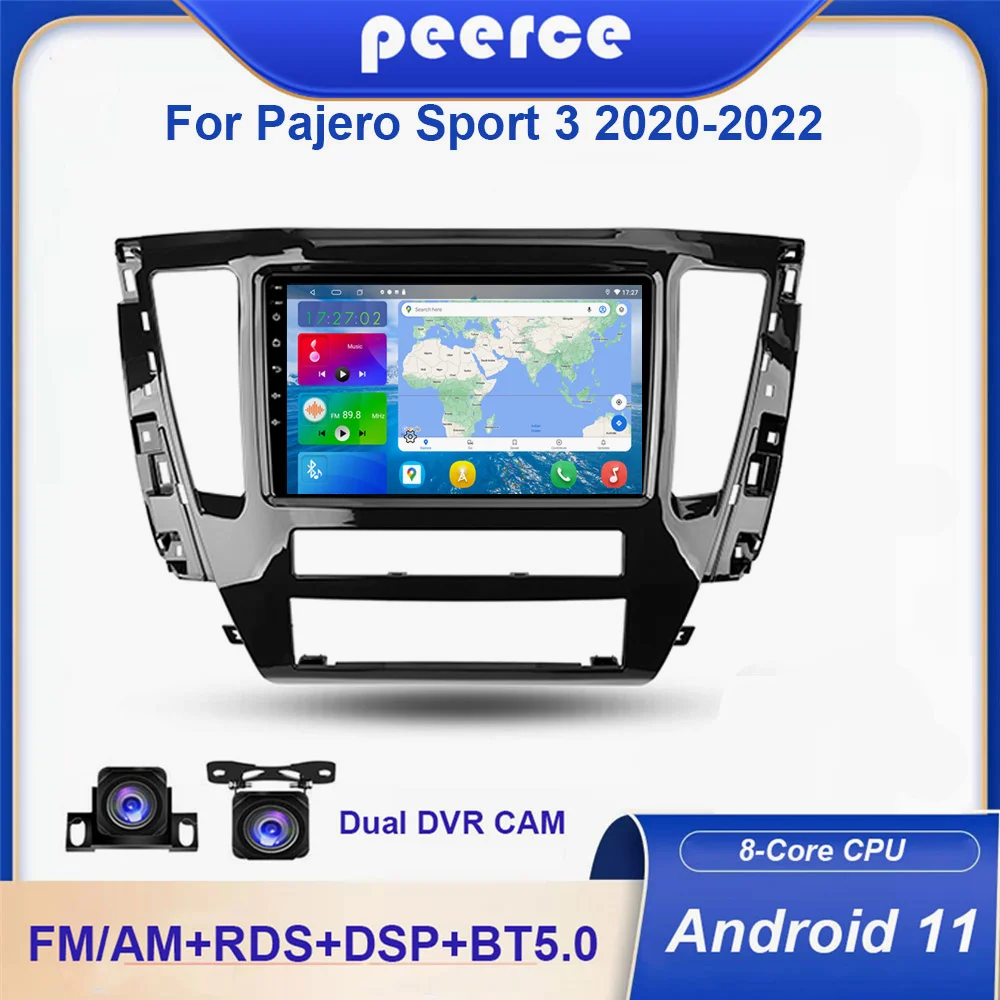 

PEERCE For Mitsubishi Pajero Sport 3 2020 - 2021 Car Radio Multimedia Video Player Navigation Stereo GPS Android 11 Carplay