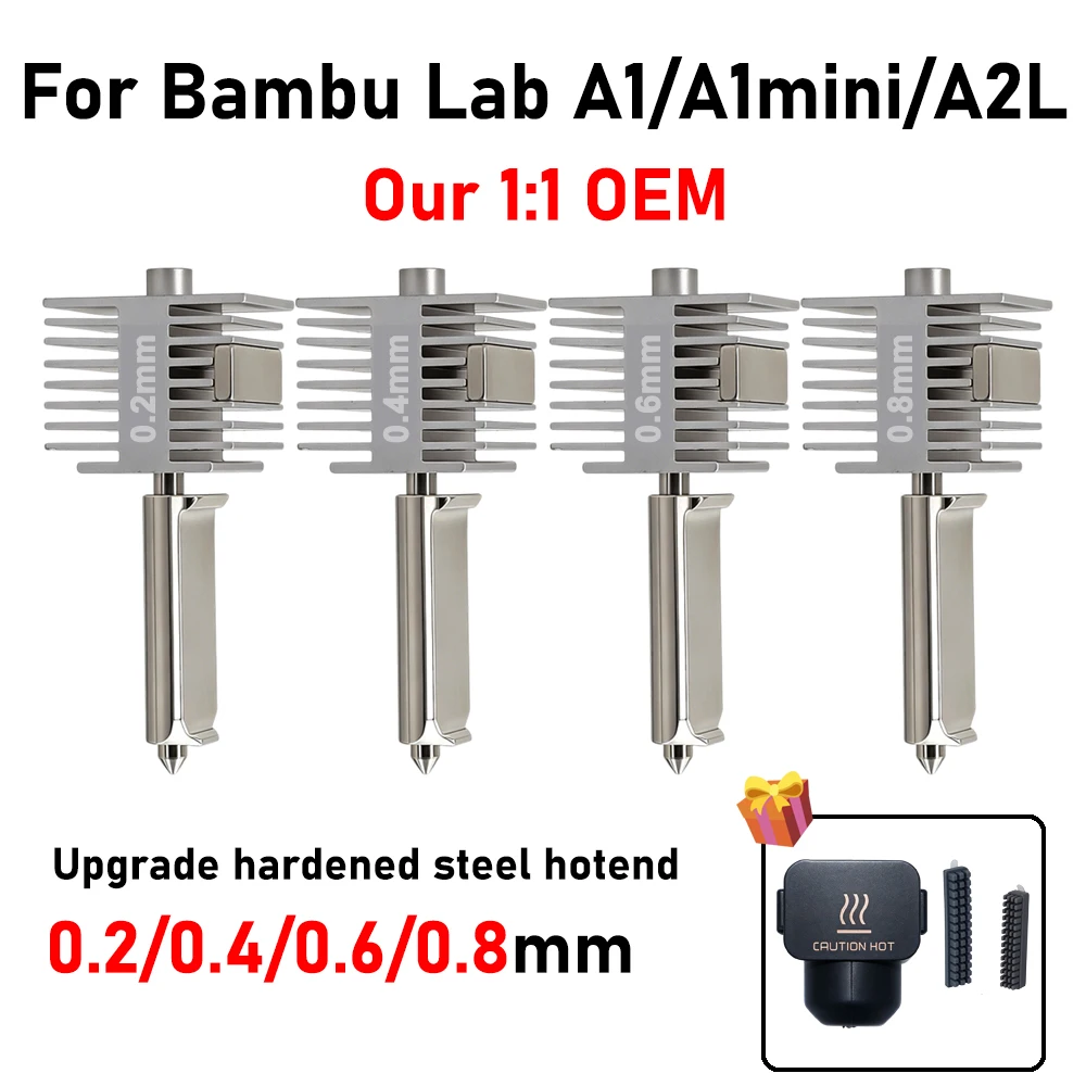 For Bambu Lab A1/A1MINI/A2L Nozzle Hardened steel Integrated A1 Hotend High Precision A1 Nozzles Same As Original High Quality