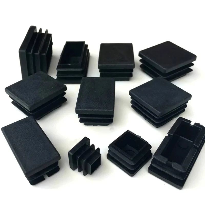 Pipe Plugs 10pcs Plastic Pipe Inner Plug Dust Cover Square Steel Tube Blanking End Cap Bung For Ladder Furniture Chair Table Leg Protector