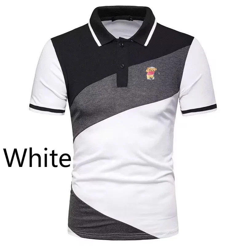 Golf Summer New Patchwork Printed Men's Polo Shirt Fashion Casual Business Polo Neck Comfortable Short sleeved T-shirt polo shirt,mens shirts