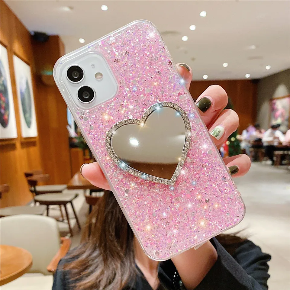 Glitter Diamond Bling Phone Case For IPhone 15 Pro Max, 14, 13, 12, 11 - Cute & Protective
