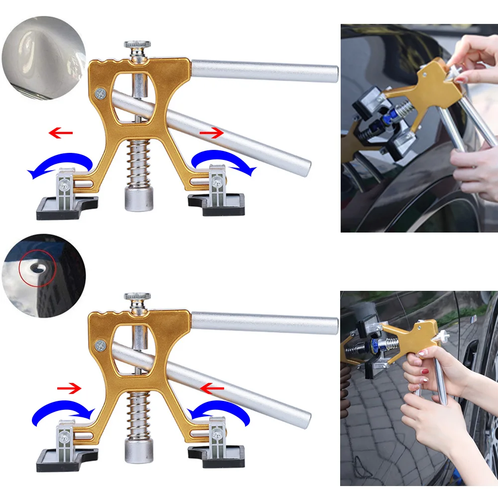 폭 조절 가능한 덴트 풀러 수리 키트, DIY 자동차 차체 무도장 흡입 컵 리무버 도구, 자동차 대형 소형 딩우박 덴트, 신제품