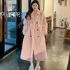 Fashion Autumn/Winter Thick Suit Collar Imitation Mink Fur One Piece Fur Eco Friendly Furs Long Coat Women Jacket Winter Clothes 6