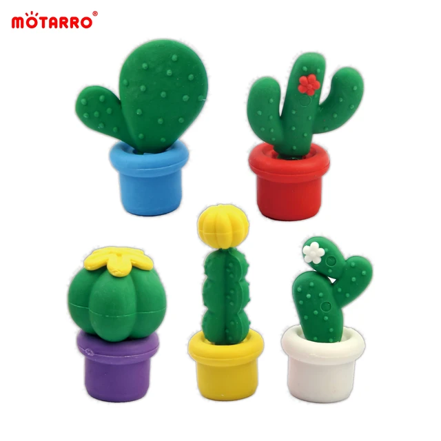 サボテン消しゴム Amazon | Adam Victor クリエイティブサボテン消しゴム - 8種類の植物