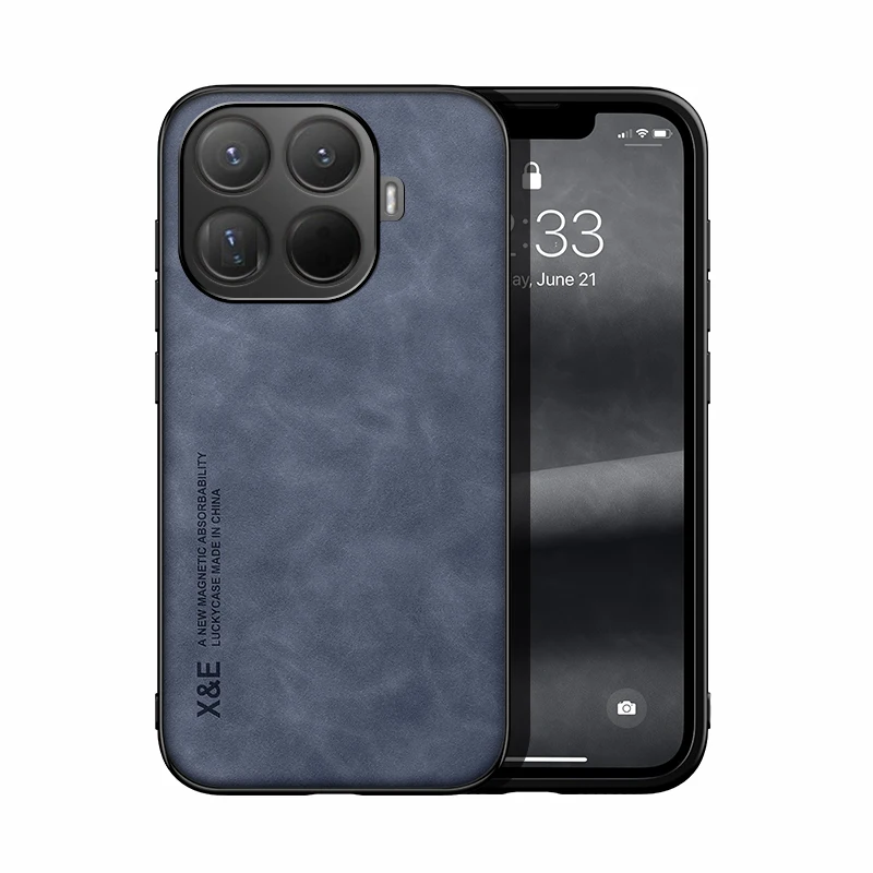 Shockproof Luxury Leather Texture Case with Magnetic Attraction