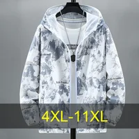 Summer Thin Jacket Men 11XL 10XL Plus Size Jacket Thin Coat Fashion Casual Camouflage Jackets Summer Outerwear Male 1