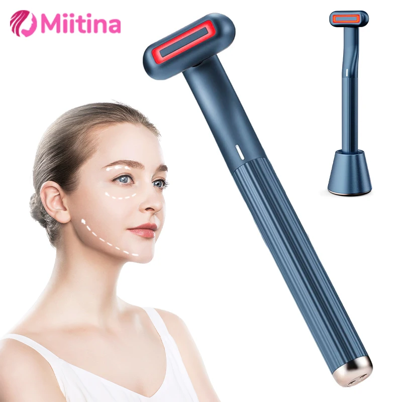 4 in 1 Facial 360° Lifting Device Microcurrent Red Light Facial Wand Eye Massager Skin Tightening Anti Wrinkle Skin Care Tools