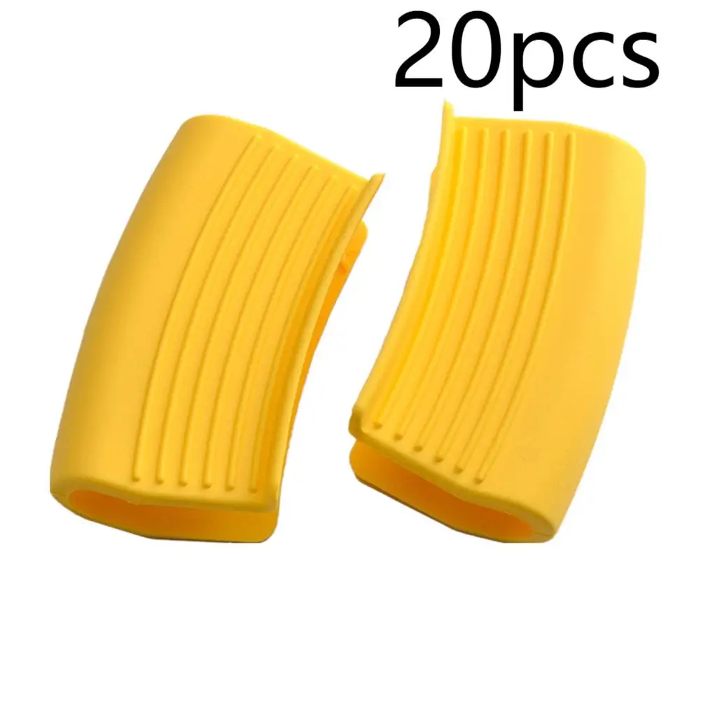 

2pc Silicone Insulated Pot Ear Clips Grip Silicone Pot Holder Sleeve Pot Glove Pan Handle Cover Grip Yellow Kitchen Pot Tools