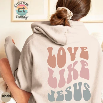 Women's 'Love Like Jesus Hoodie' Retro Hoodie