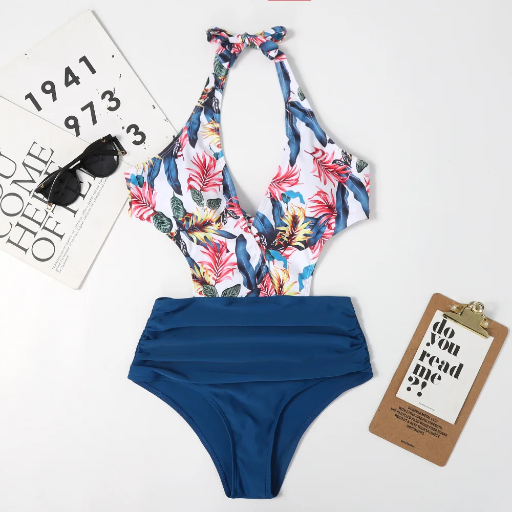 2023 Sexy One Piece Swimsuit Ruffle Swimwear Women Monokini Bodysuit Push Up Swim Suit Female Bathing Suit Summer Beach Wear