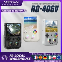 Портативная игровая консоль ANBERNIC RG406V, 4 дюйма, IPS-сенсорный экран, Android13, высокоскоростной вентилятор, 6 нм, Unisoc T820, RGB-джойстик, выход 1080 точек
