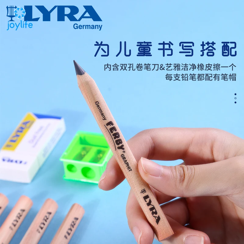 3/6 팩 LYRA 초보자용 인체공학적 삼각형 연필 - 어린이, 초등학생 및 미취학 아동을 위한 두꺼운 흑연 B 연필