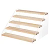 3-5 Layer Acrylic Wood Display Stand Cupcakes Perfume Cosmetic Holder Showcase Organizer Doll Mini Figure Toy Model Storage Rack 1