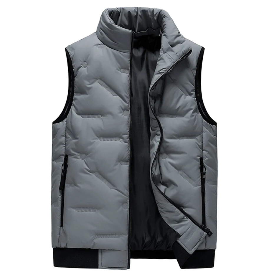 Men's Winter Padded Vest Plus Size Waistcoat Thicken Warm Jacket Parkas Coat Big Size 8XL 7XL Outwear 3