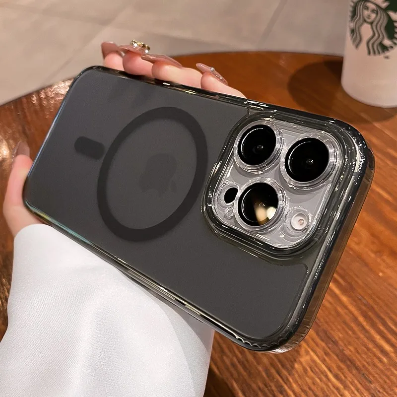 Translucent Clear Case with Camera Protector and Control Button
