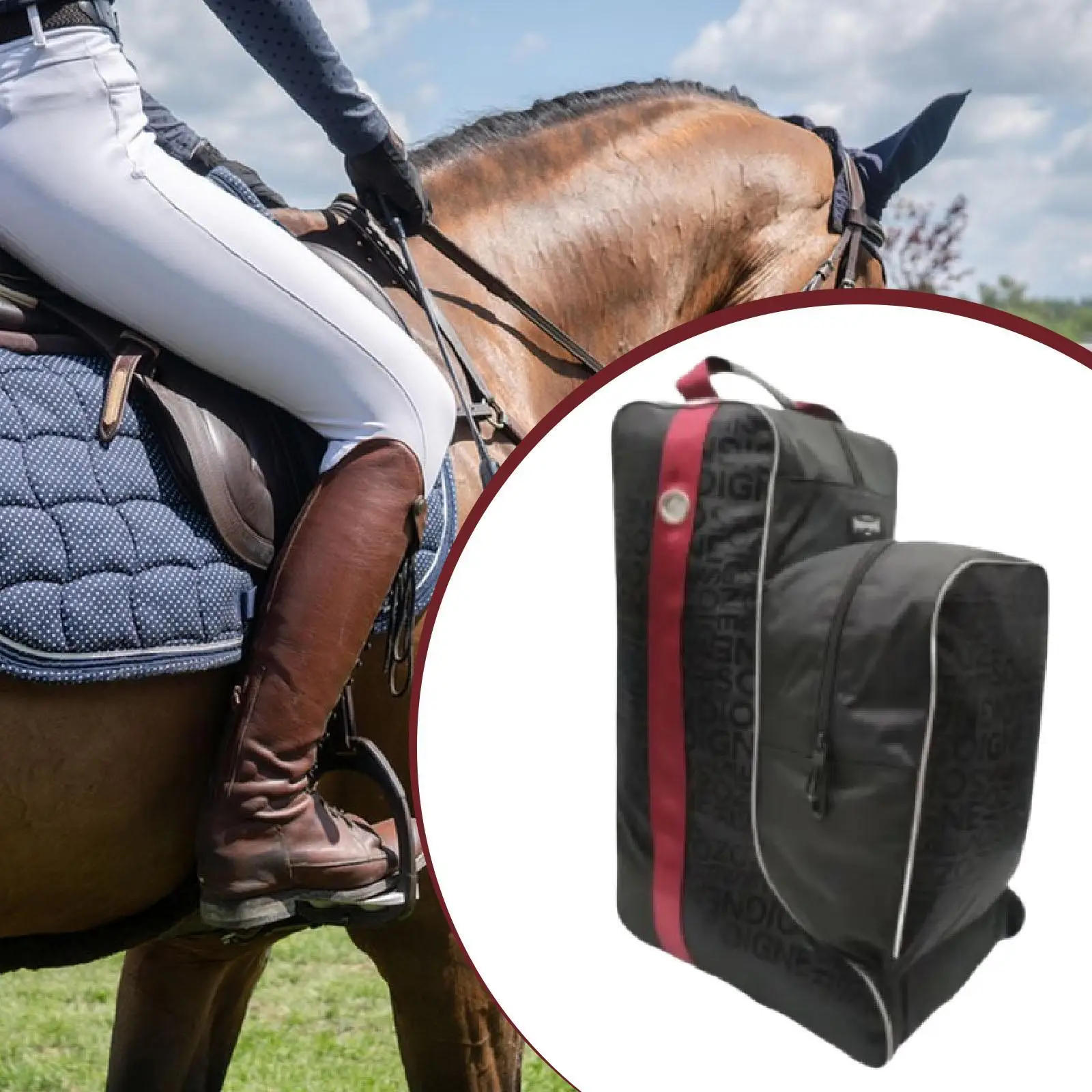 Equestrian Pack Equipment Protection Horse Riding Tall Boot Bag Carry Pouch for Horsewhip Competition Knight Boots Tour Trip Equestrian Pack Equipment Protection Horse Riding Tall Boot Bag Carry Pouch for Horsewhip Competition Knight Boots Tour Trip