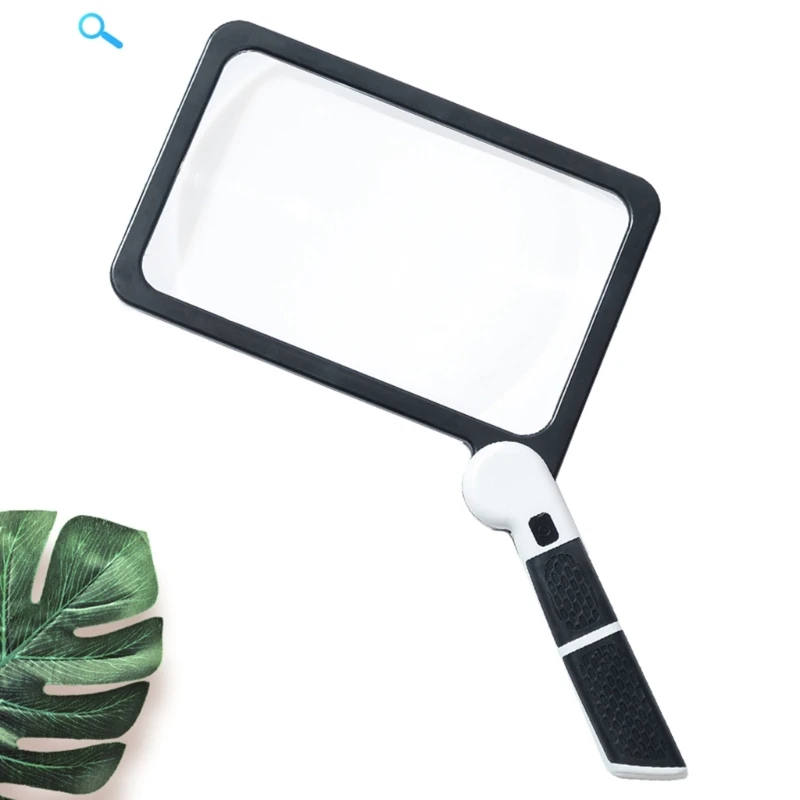 Large Magnifying Glass with Light, Full Page 5X Magnifier 48LED Folding  Handheld Illuminated Magnifier for Seniors Reading - AliExpress