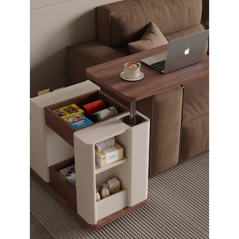 중세풍 소형 아파트, 가벼운 럭셔리 거실, 커피 테이블, 이동식 사이드 테이블, 리프팅 찻상 