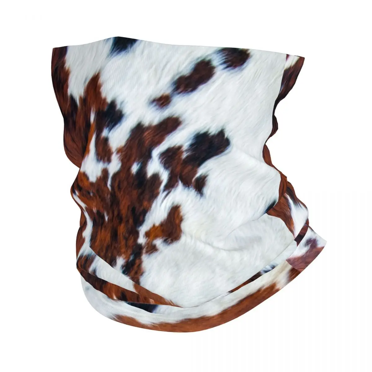 

Зимняя повязка на голову из искусственной кожи и бычьей кожи в рустикальном стиле, шейный шарф-труба для походов и кемпинга, текстурная бандана из воловьей кожи с животными, гетры