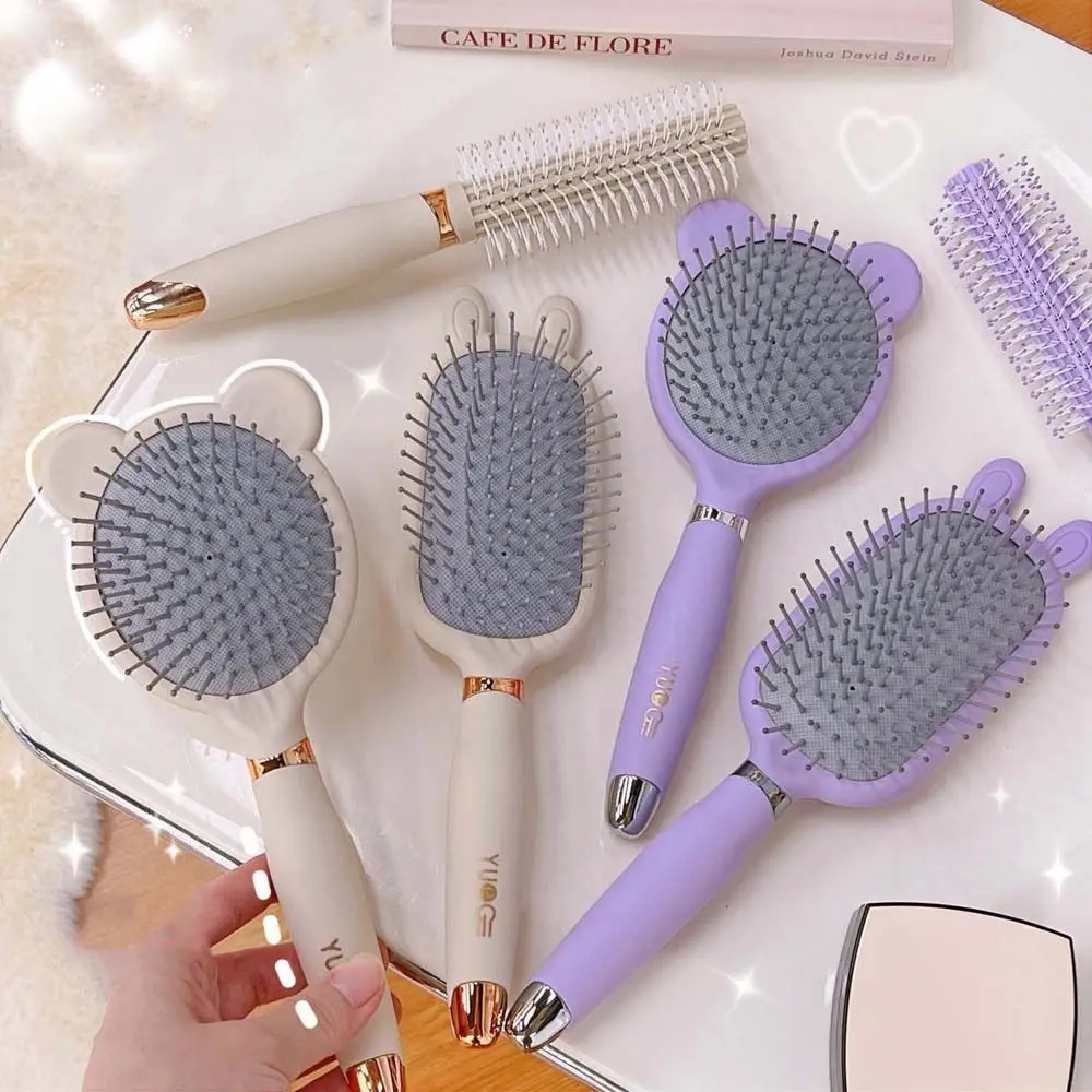 

Cartoon Cute Bear Rabbit Massage Comb Hair Brush Anti-static Curly Comb Air Bag Scalp Comb Salon Beauty Styling Tools