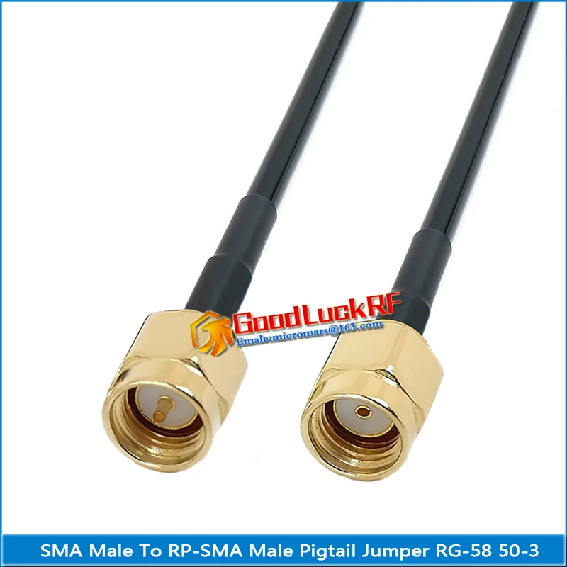 1X штекер SMA в RP-SMA RPSMA RF Разъем Pigtail джемпер RG-58 RG58 3D-FB коаксиальный кабель 50 Ом