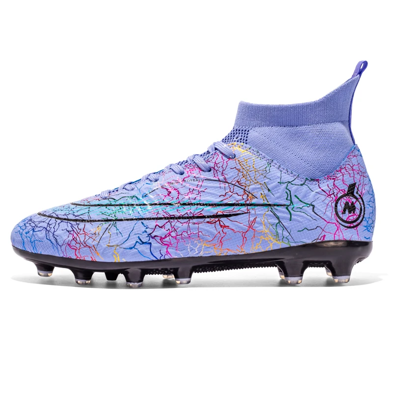 New high-top men's football shoes FG/TF anti-slip wear-resistant training shoes football boots children's outdoor sports shoes