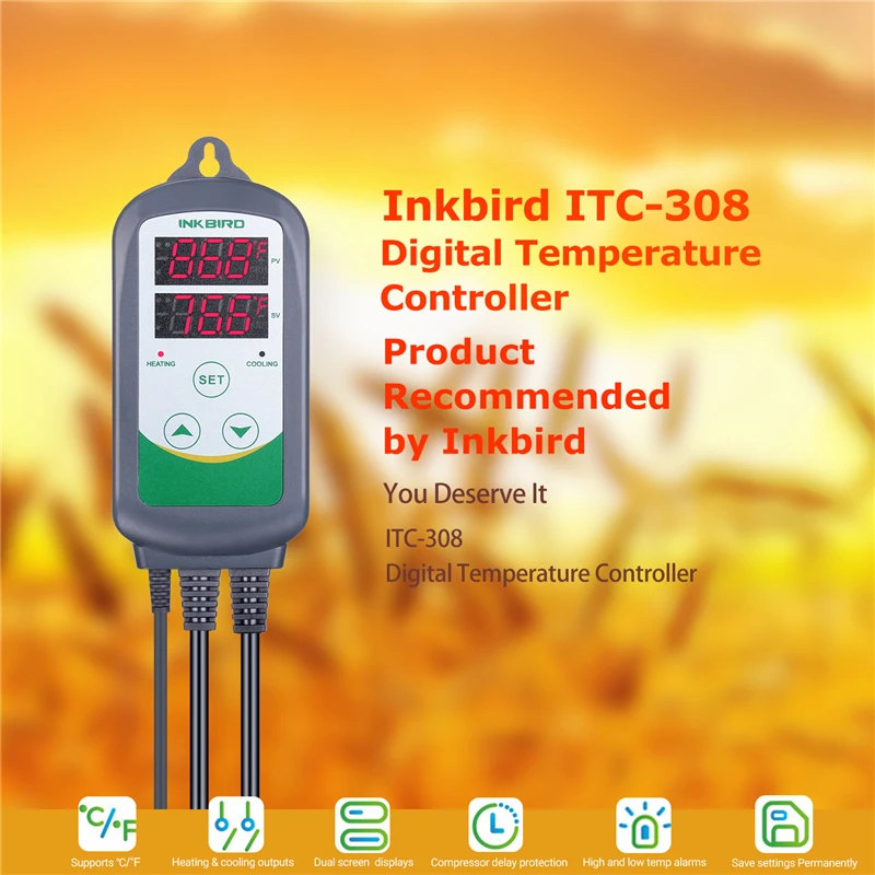 INKBIRD ITC-308   ð   µ Ʈѷ, LCD  µ,  õ µ 跮
