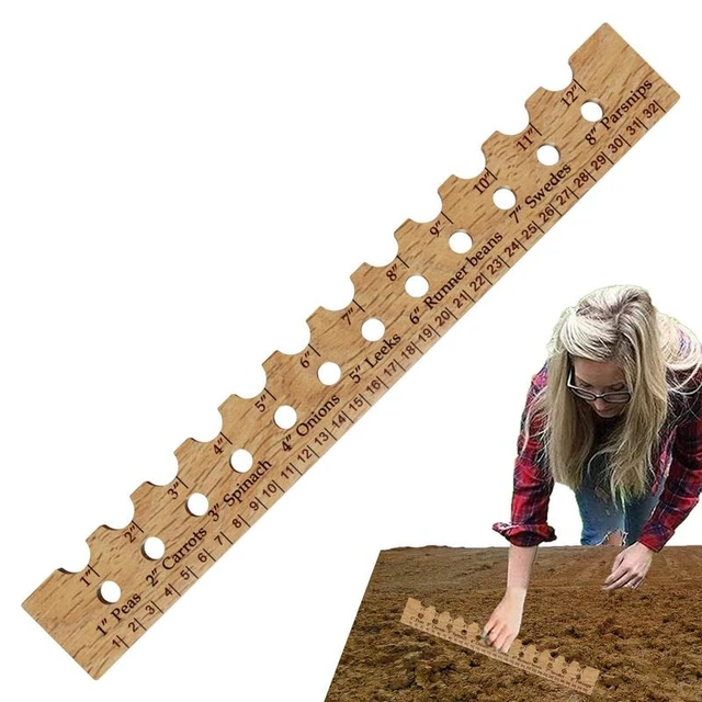 Wooden Planting Ruler Seed Spacing Ruler Organize Seeds Wood