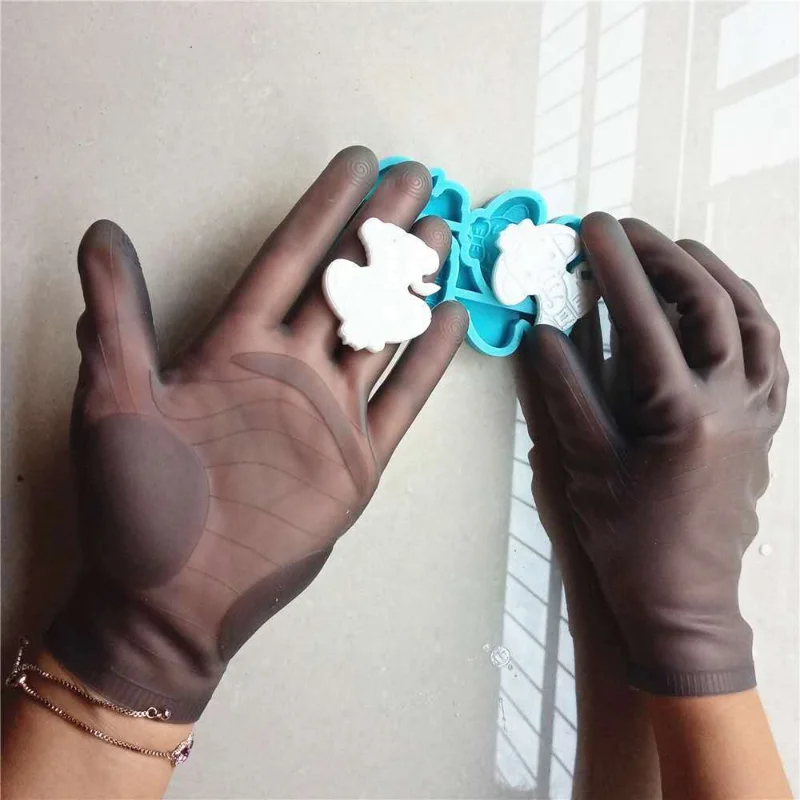 

Reusable Safe Silicone Gloves for Resin Casting Projects Waterproof Gloves Finger Protectors DIY Craft Mold Making Hands Protect